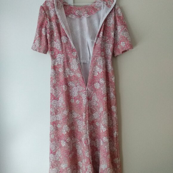 Amish Mennonite NO CAPE Dress 36"B 31"W Pink Floral Handmade - Picture 8 of 9